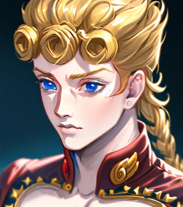 Giorno Giovanna, Masterpiece1.3, Best Quality1.1, 1boy, Solo...