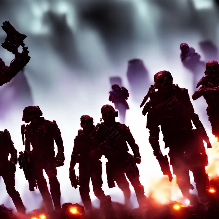Photo, Scififantasy A Group Of Survivors In A Zombie-infeste...