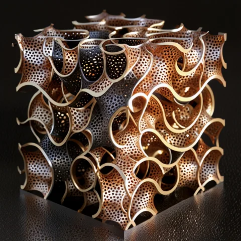 Masterpiece, Best Quality, Highly Detailed, Sharp Focus, Gyr... — SDXL AI Prompt: masterpiece, best quality, highly detailed, sharp focus, gyroid and lattice stru...