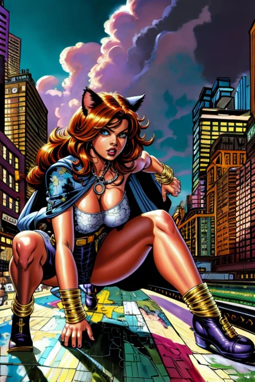 Glorianobodysd150.6 Sexy Cat Girl Comic Hero Cape Attack Cro...