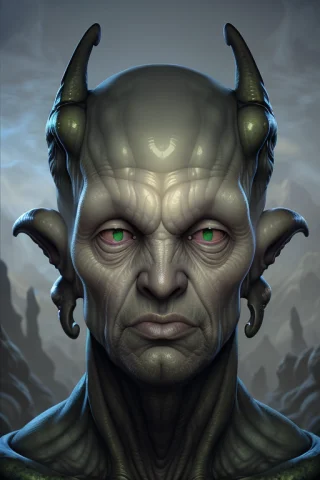 Dreamlikeart Portrait Of Hulking Herculean Extra Terrestrial... — Stable Diffusion AI Prompt: dreamlikeart portrait of hulking herculean extra terrestrial aquatic grey alien...