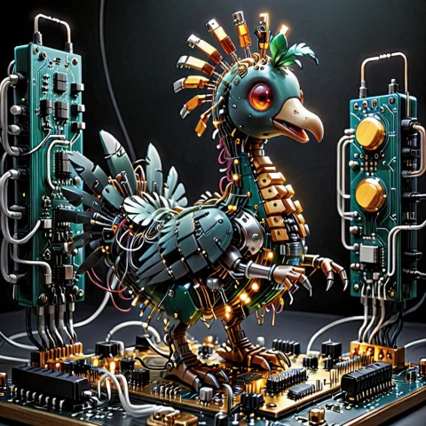 A Manic Transistors Dodo, Volumetric Light, Masterpiece, Bes... — SDXL AI Prompt: A manic Transistors Dodo, volumetric light, masterpiece, best quality, absurdres...