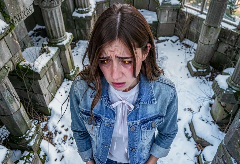 1other, Solo, Brown Hair, Golden Eyes, Denim Jacket, Ribbon,...