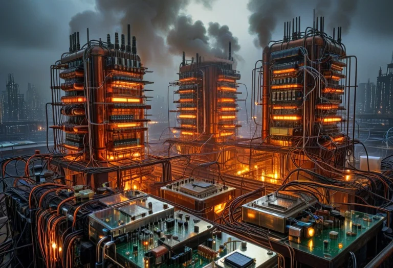 Macro Photography, World Of Transistors And Capacitors A Gri...