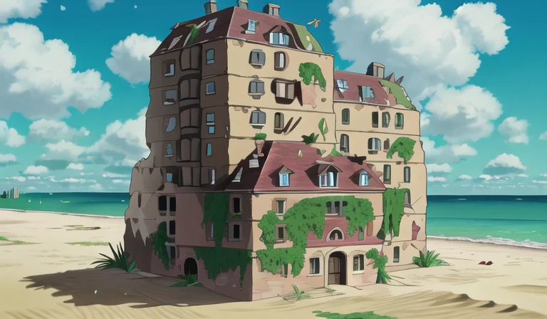 Howlbgs, Scenery, Anime Screencap, Sea Of Decay, Wind, Birds...