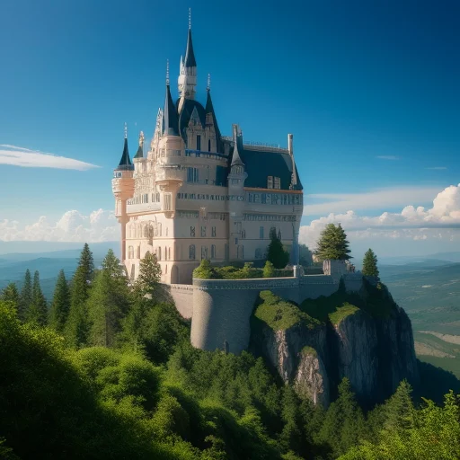 Castle In The Clouds,raw Photo, Delicate, Best Quality, Intr...
