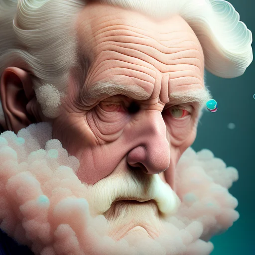 Photo Of A Elderly Man, Medium Closeup, Wearing Bubble Skirt...