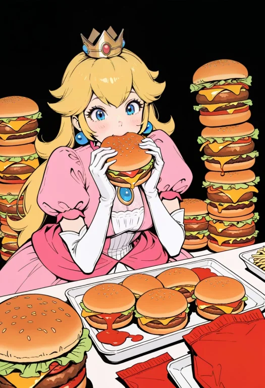 Princess Peach, Super Mario, 1girl, Solo, Pink Poofy Dress,...