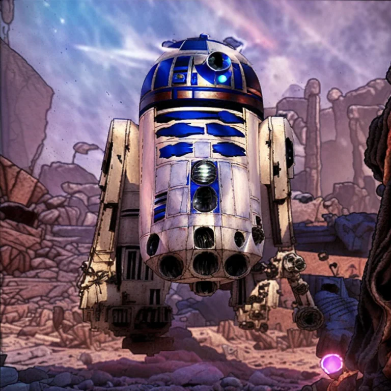 3d Render Of Star Wars R2d2 In The Style Of Stbtc, Casino Ae...