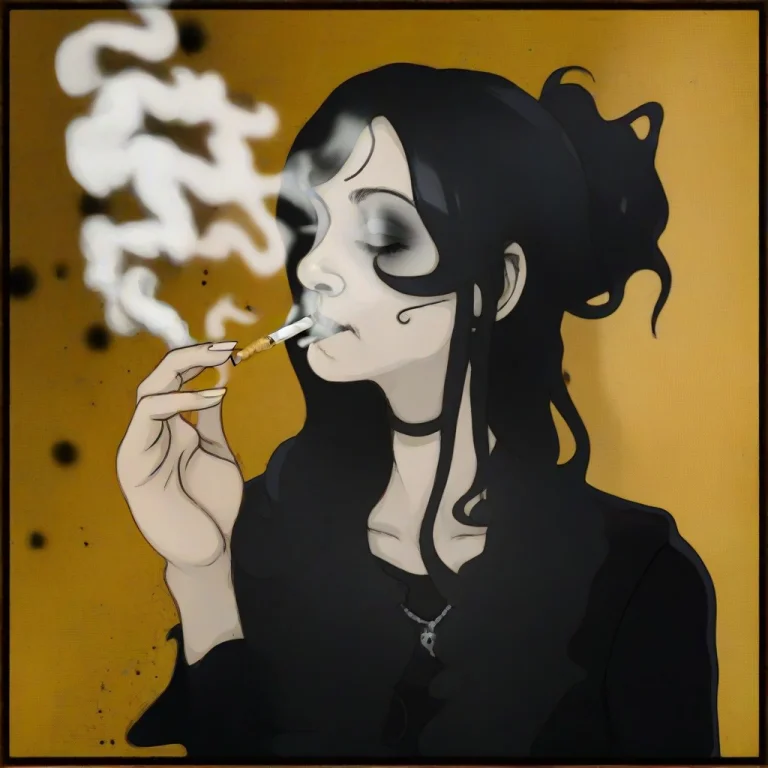 Gothic Woman Smoking