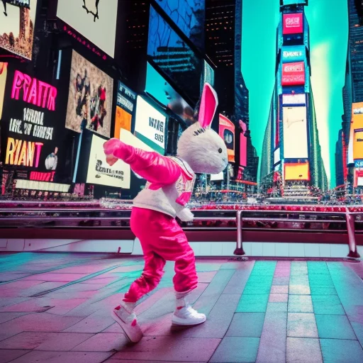 Cinematic Still Shot Of Hip Hop Fashion Dressed Kind Toy Bun...