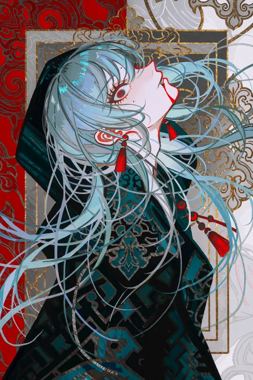 The Scene Depicts A Girl Captured In A Moment Of Intense Emo...