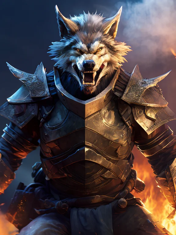 Fkingscifiv2, Portrait Of A Werewolf Wolf, Werecreature, Wea...