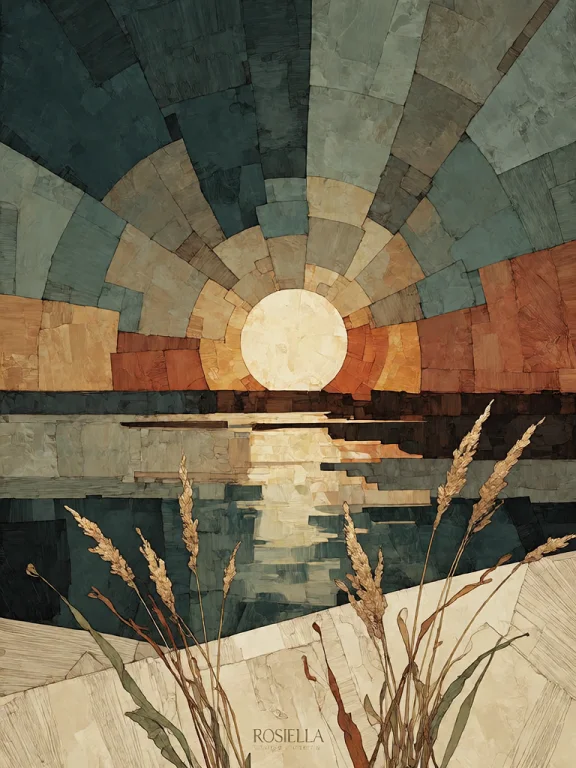 Bradhamel Art Style. A Stylized Abstract Landscape Composed...
