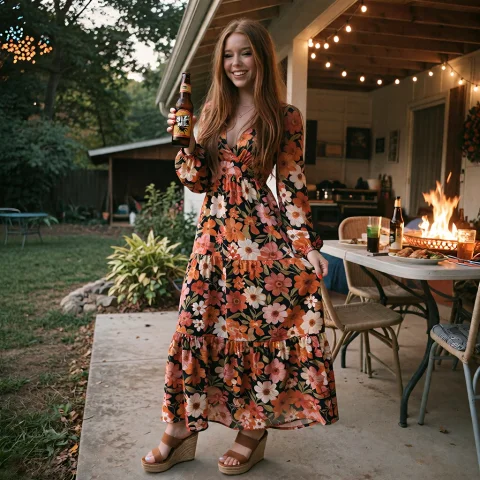 Rlyxara Photograph Of An Emo Woman With Auburn Blonde Hair,... — Stable Diffusion AI Prompt: rlyxara Photograph of an emo woman with auburn blonde hair, wearing a flowy maxi...