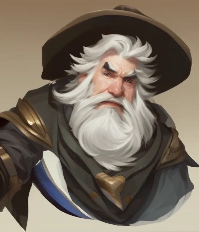 Charhelper, Anime, Digital Painting, Knight, Hero, Old Man W...