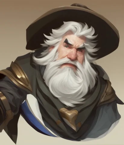 Charhelper, Anime, Digital Painting, Knight, Hero, Old Man W... — Stable Diffusion AI Prompt: CharHelper, anime, Digital painting, knight, hero, old man with beard, evil haze...