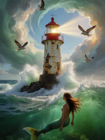 Fantastic Abstract Photography,the Sea Is Emerald Green With... — Stable Diffusion AI Prompt: fantastic abstract photography,The sea is emerald green with large waves rolling...