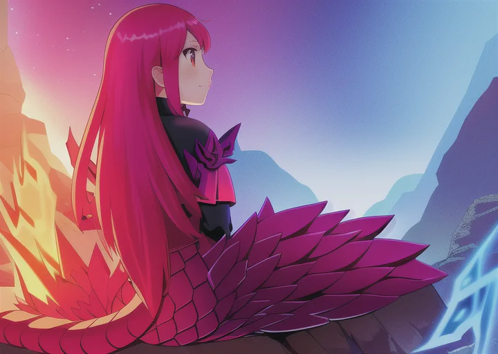 Art By Apstle, Dragongirl, Dragon, Scales, Firebreath, Mythi...