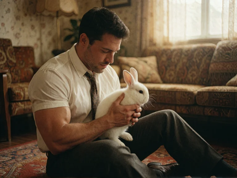 Polaroid Aesthetic Photo Of A Muscular 30-year-old Man In A...