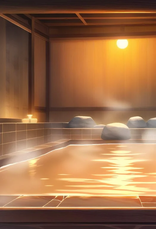 Masterpiece, Best Quality, A Roman Bath Steaming Beneath Vau...