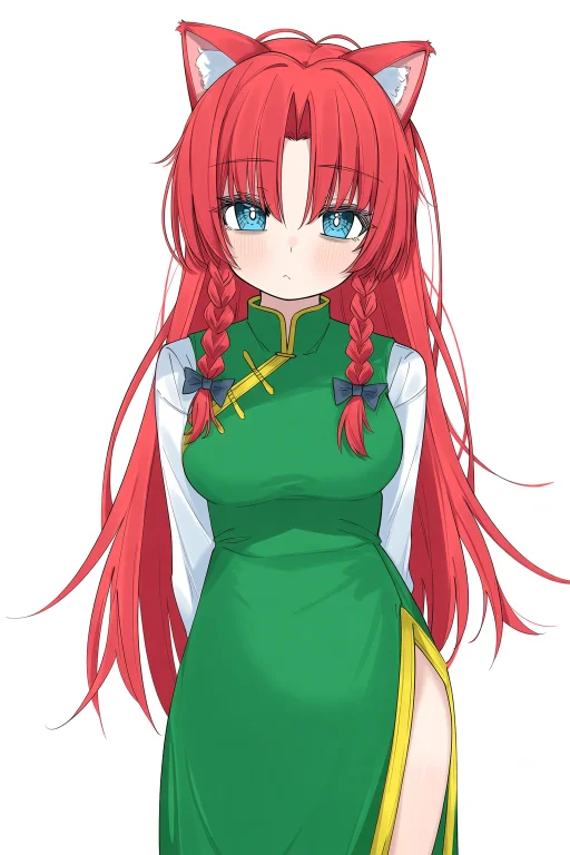 , , Touhou, Hongmeiling, 1girl, Animalears, Blueeyes, Blush,...