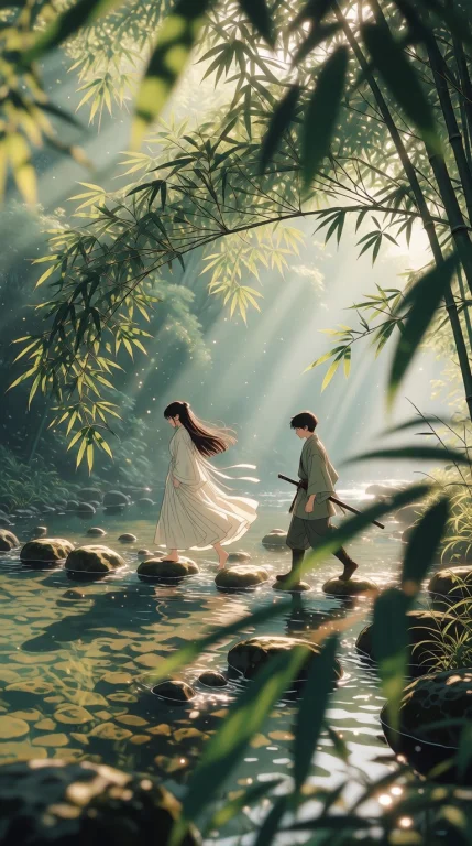 Nijisis,zidiusart,a Poetic Cinematic Anime Scene In An Ancie...