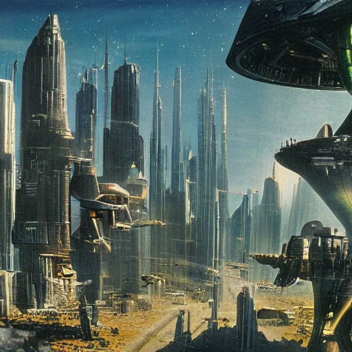 Ralph-mcquarrie Style, Greek Architecture Done In A Sci-fi S...