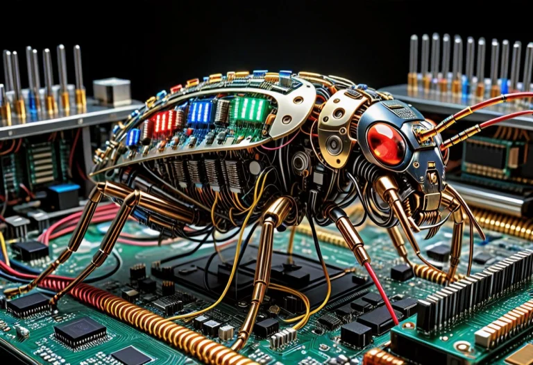 A High-tech Studio Macro Photograph Of Multiple Cybernetic M...