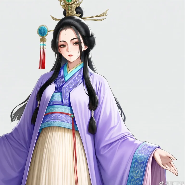 Yingfuren,1girl,no Sidelocks, Black Hair,brown Eyes Hair Pul...