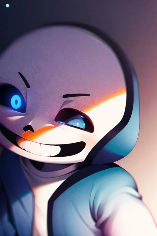 Sans, Deltarune, 1boy, Black Background, Blue Eyes, Blue Jac...
