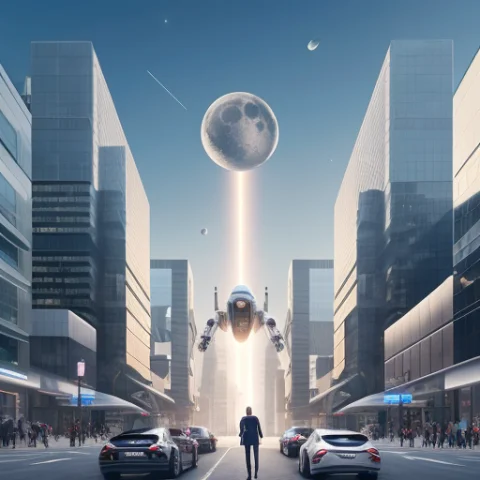6pm, Cyber City Combine With Luxury Traditional City, A Lot... — Stable Diffusion AI Prompt: 6pm, cyber city combine with luxury traditional city, a lot of tall cyber buildi...