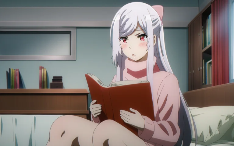 Alexia, Alexialife Uniform, Reading A Book, Sit On Bed Ciddo...