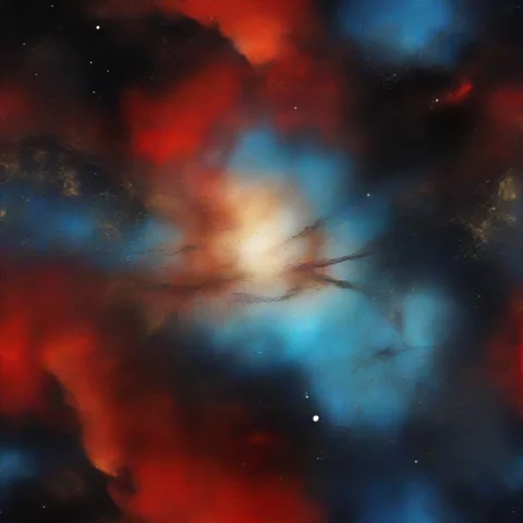Red Galactic Storm Azure Galaxy, Dark Blue And Black Univers... — SDXL AI Prompt: red galactic storm azure galaxy, dark blue and black universal supernova, fallen...
