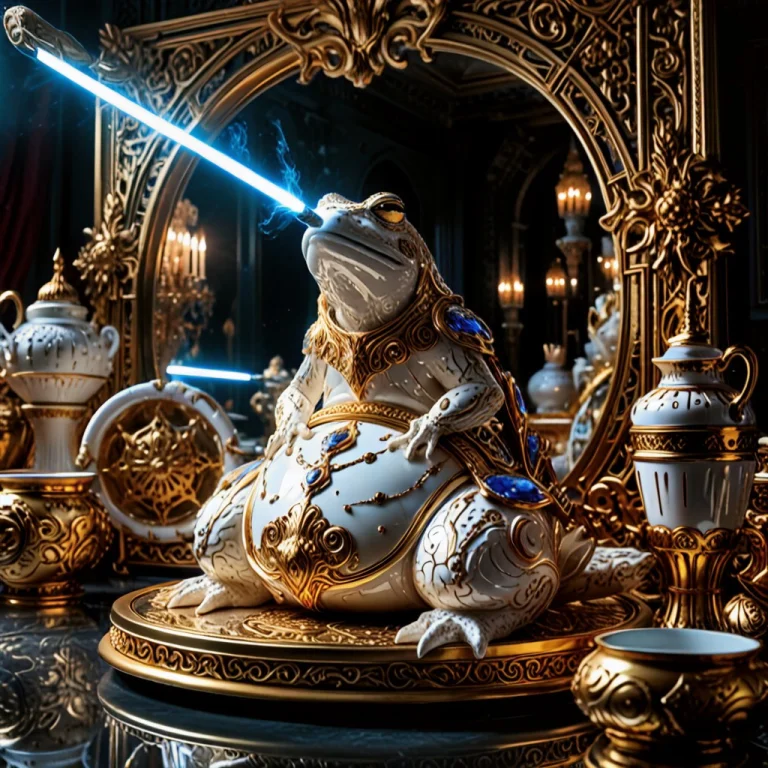 Frog Swallowing A Light Saber. Gulp.... Ribbit