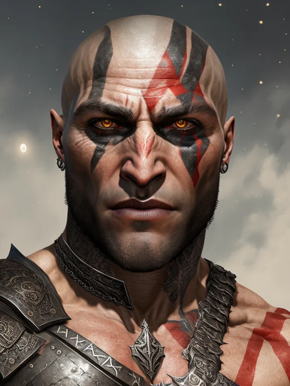 Ultradetailed Painting Of Gothic Kratos Person Morabuay1.2,...