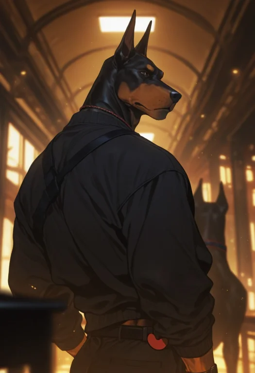 Doberman, Konya Karasue,dizdoodz,depth Of Field,masterpiece,...