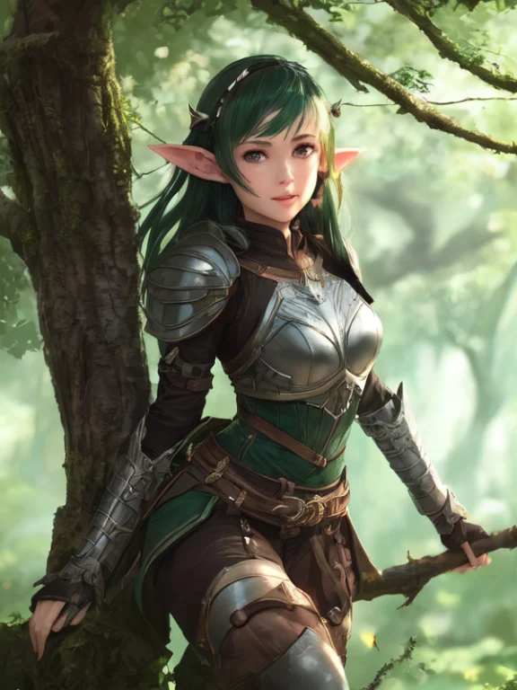Photorealistic Photo Of A Beautiful Young Elf Girl With Smal...