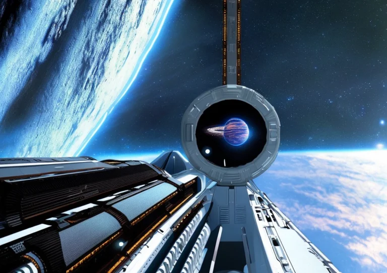 A Davespaceone Seen Through A Ships Window