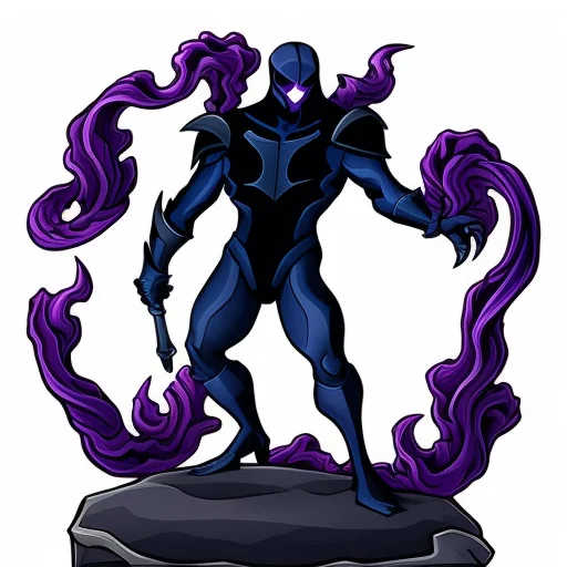 Papermini, Printableheroes, A Misty Foggy Dark Violet-blue S...
