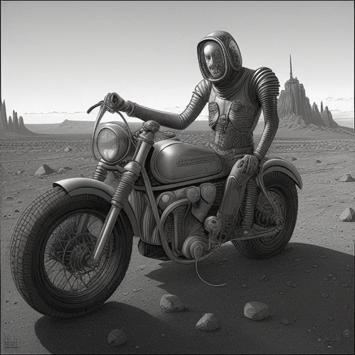 Moebius Portrait Of A Space Alien Beautiful Gothic Young Hig...