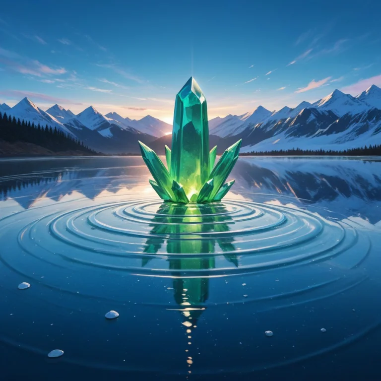 Crystal-clear Emerald Lake Reflecting Snow-capped Mountains...