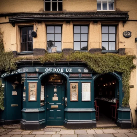 An Old Antique Pub With A Secret — Stable Diffusion AI Prompt: an old antique pub with a secret