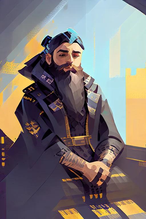 Man With Beard Sitting In A Car1.2, 512speedpainter