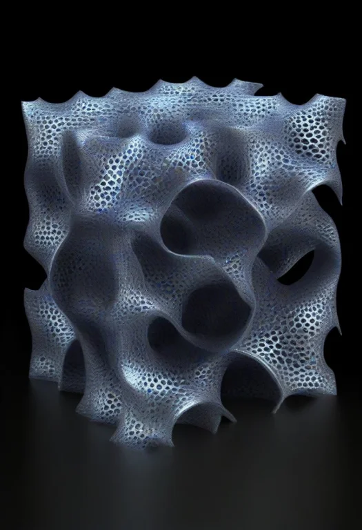 A Breathtaking Gyroid Sculpture Undergoing A Seamless Shape...