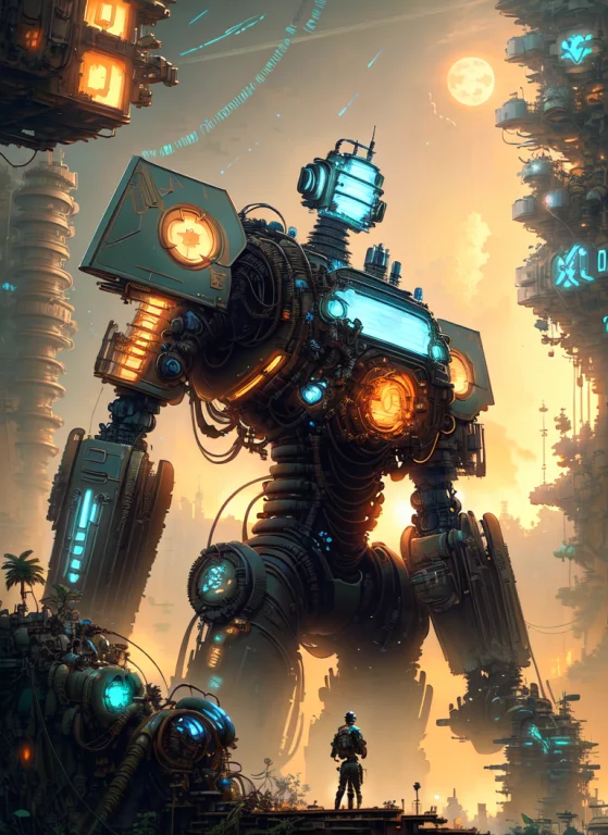 Style-rustmagic, An Award Winning Photo Of A Giant Iron Gian...