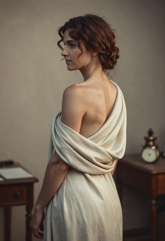 Adult French Figure Model, Tall, Warm Complexion, Chestnut-b...
