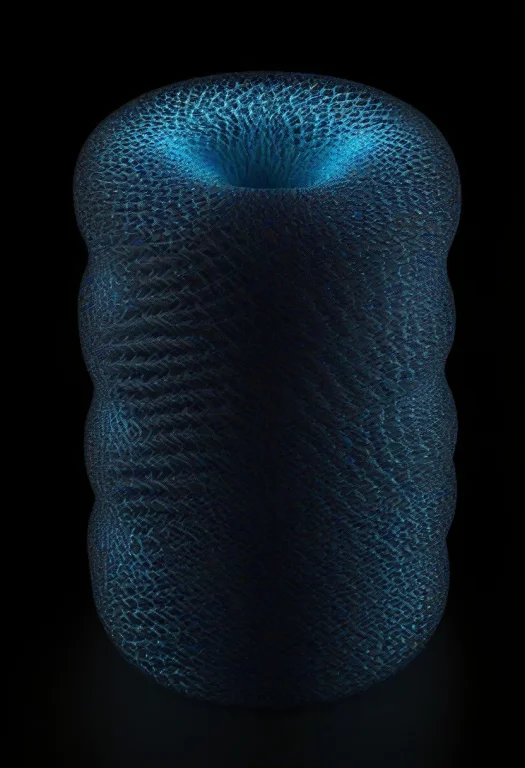 A Monumental Gyroid Suspended In Darkness At The Exact Momen...