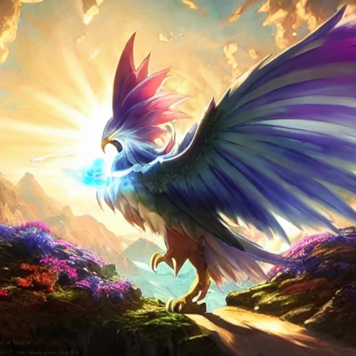 Wide Shot Of A Effeff9 Creature With Shining Scales Descendi...
