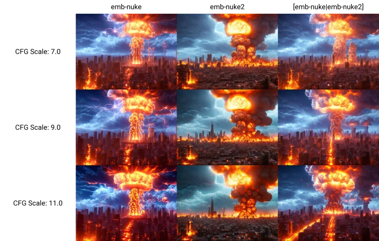 One Short Very Wide Mushroom Cloudlarge Illuminated Nuclear...